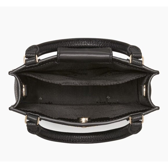 New Kate Spade Lena Suede Mini Tote Black - Picture 5 of 5